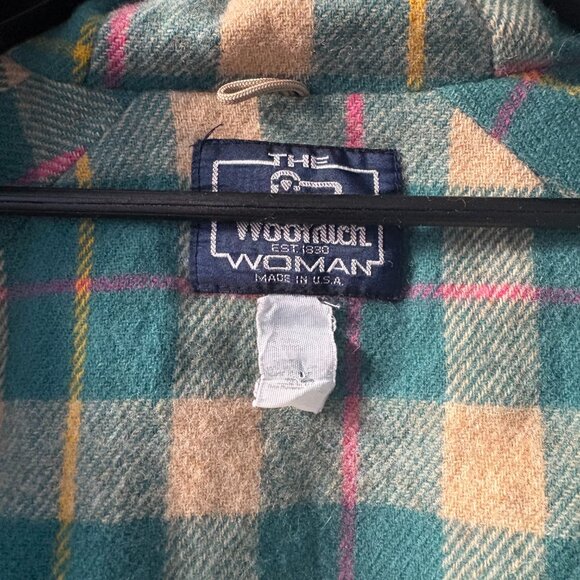 Woolrich women's med/large tan jacket hood pockets plaid lining gorpcore twee - Picture 2 of 5